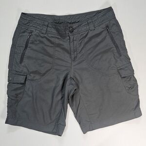 Columbia Shorts Womens Size 10 Grey Utility Cargo Outdoor Hiking Sporty Gorpcore
